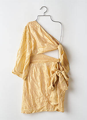 Robe courte manches 3/4 manches 3/4 jaune SUNDRESS femme