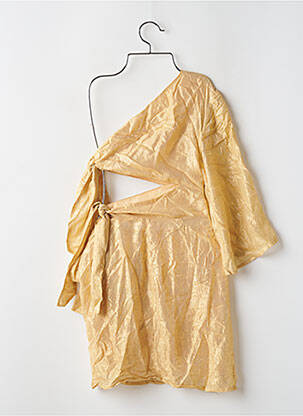 Robe courte manches 3/4 manches 3/4 jaune SUNDRESS femme
