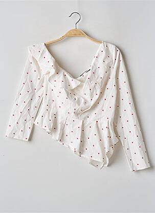 Blouse manches longues manches longues blanc NASTY GAL femme