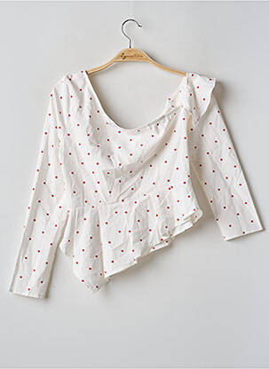 Blouse manches longues manches longues blanc NASTY GAL femme