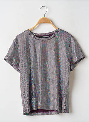 Top stretch manches courtes violet AMISSIMA femme