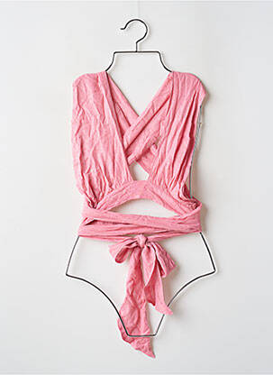 Top coupe cintrée fines bretelles rose SUNDRESS femme