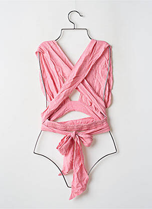 Top coupe cintrée fines bretelles rose SUNDRESS femme