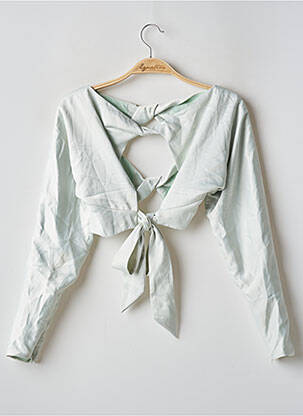 Blouse col rond manches longues vert SONG OF STYLE femme