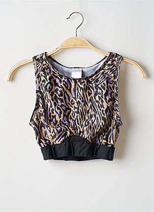 Top stretch sans manche marron LUZ femme