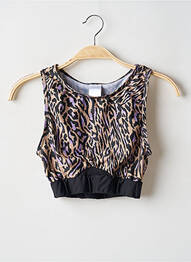 Top stretch sans manche marron LUZ femme