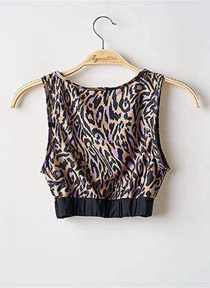 Top stretch sans manche marron LUZ femme