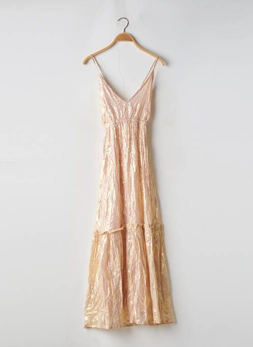 Robe longue coupe évasée fines bretelles rose SUNDRESS femme