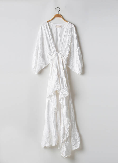 Robe longue manches longues manches longues blanc BY AQUABOHEM X MONTAINE LEB femme