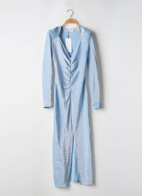 Robe longue manches longues manches longues bleu RECC femme