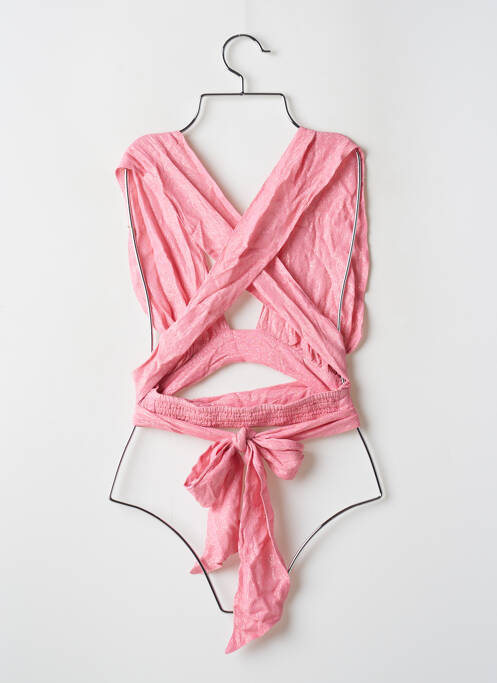 Top coupe cintrée fines bretelles rose SUNDRESS femme