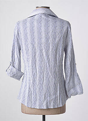 Chemisier coupe cintrée manches longues bleu QUATTRO femme