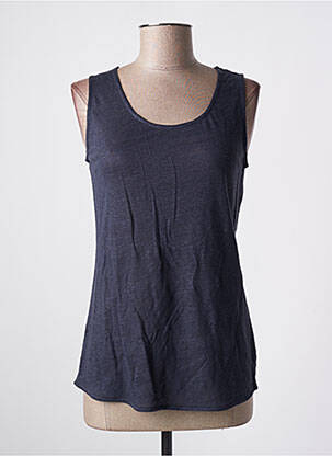Top stretch sans manche bleu QUATTRO femme