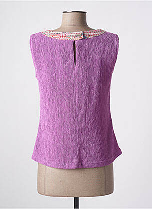 Top imprimé fantaisie sans manche violet QUATTRO femme