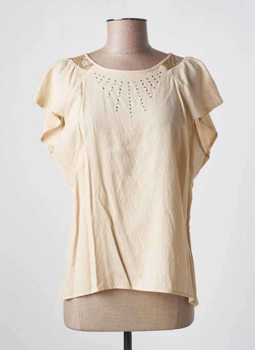 Top manches courtes manches courtes beige QUATTRO femme