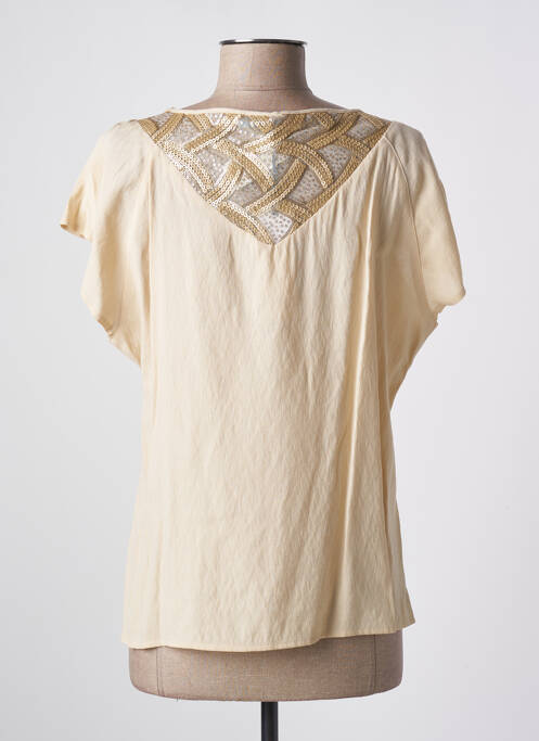 Top manches courtes manches courtes beige QUATTRO femme