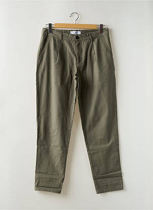 Pantalon chino tissage popeline taille normale vert LES DEUX COPENHAGUE homme