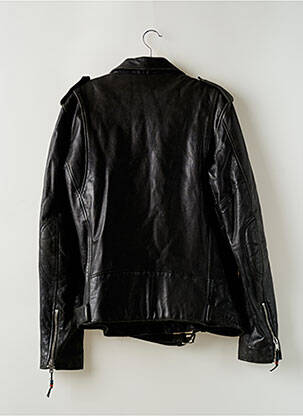 Veste en cuir coupe droite noir BLK DNM homme