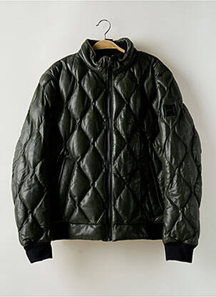 Veste en cuir poches vert HUGO BOSS homme