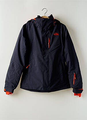 Parka poignets bords-côtes a capuche bleu THE NORTH FACE homme