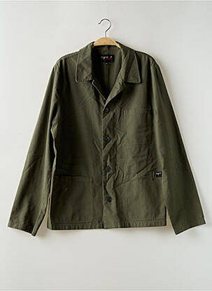 Veste casual fermeture boutonnée sur le devant vert AGNES B homme