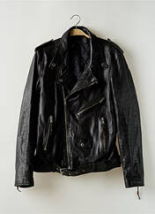Veste en cuir noir BLK DNM pour homme seconde vue