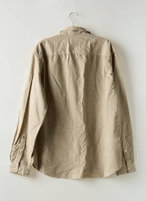 Chemise manches longues beige FIGARET pour homme