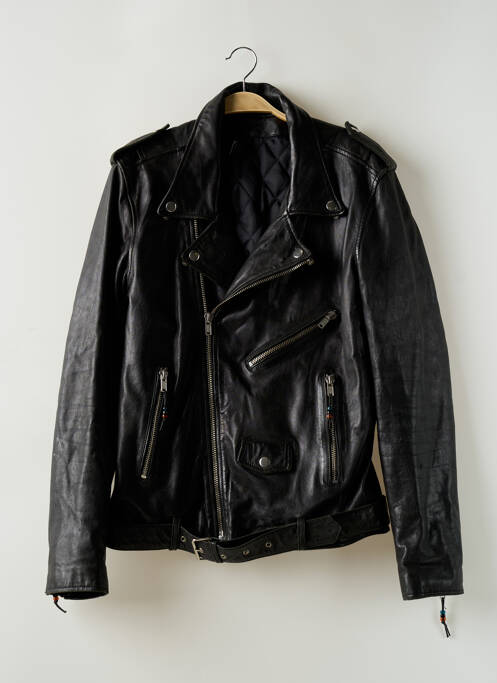 Veste en cuir noir BLK DNM pour homme