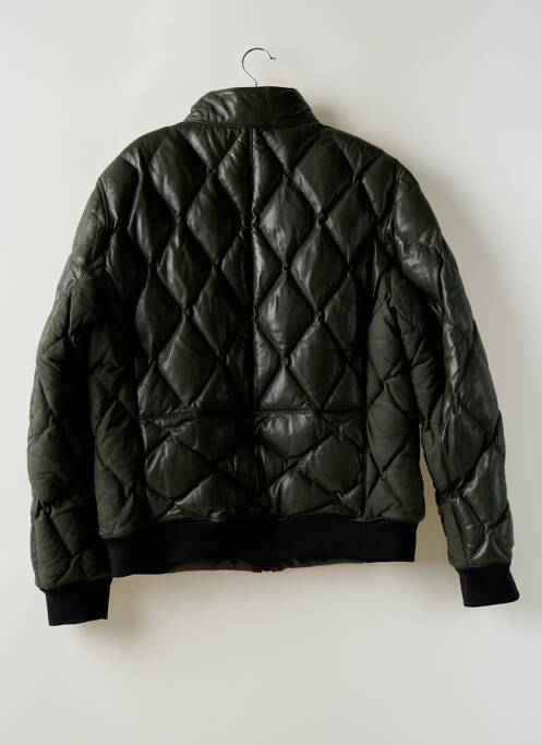 Veste en cuir vert HUGO BOSS pour homme