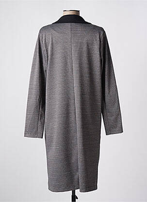 Manteau long coupe cintrée sans capuche gris QUATTRO femme