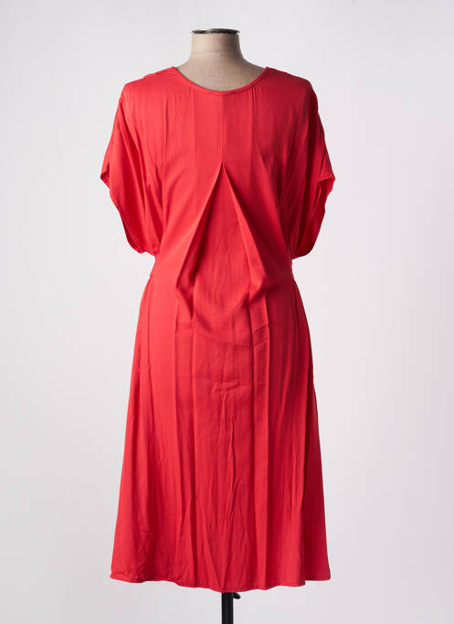 Robe mi-longue rouge QUATTRO pour femme