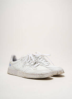 Baskets semelle amovible bout rond blanc ADIDAS homme