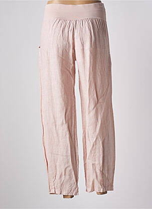 Pantalon large coupe fluide taille haute rose QUATTRO femme