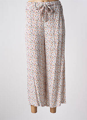 Pantalon 7/8 taille haute taille haute blanc QUATTRO femme