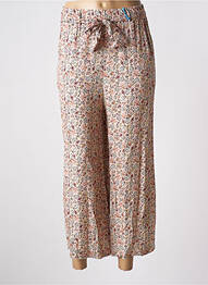 Pantalon 7/8 taille haute taille haute rose QUATTRO femme