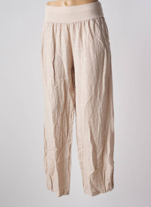 Pantalon large beige QUATTRO pour femme