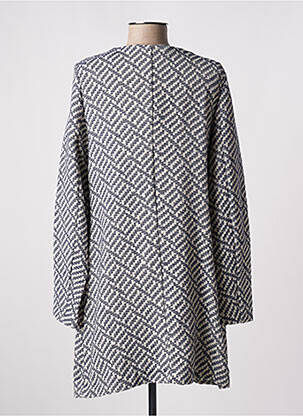 Manteau long coupe droite sans capuche bleu C.MISSARO femme