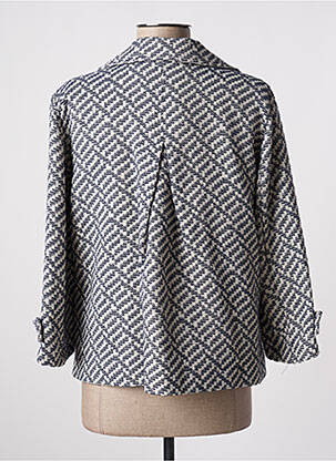 Manteau court coupe droite sans capuche bleu C.MISSARO femme