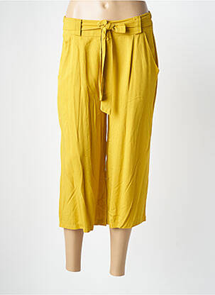 Pantacourt taille haute taille haute jaune QUATTRO femme