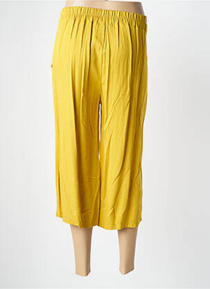 Pantacourt taille haute taille haute jaune QUATTRO femme