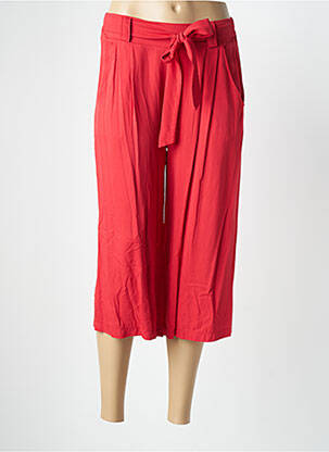Pantacourt taille haute taille haute rouge QUATTRO femme
