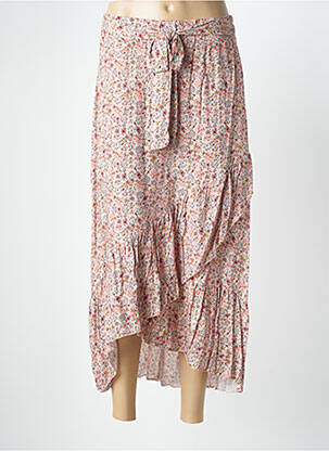 Jupe longue coupe évasée rose QUATTRO femme