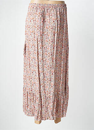 Jupe longue coupe évasée rose QUATTRO femme