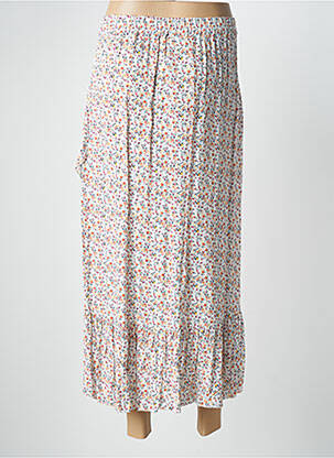 Jupe longue coupe évasée blanc QUATTRO femme