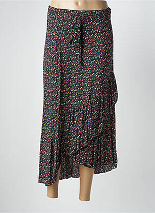 Jupe longue coupe asymétrique noir QUATTRO femme
