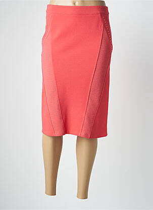Jupe mi-longue stretch orange QUATTRO femme
