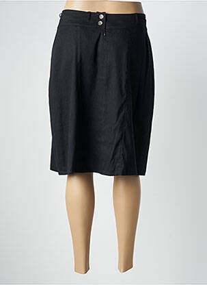 Jupe mi-longue taille à pinces noir QUATTRO femme