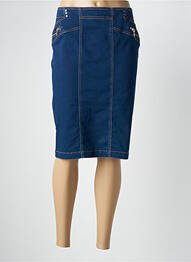 Jupe mi-longue stretch bleu QUATTRO femme