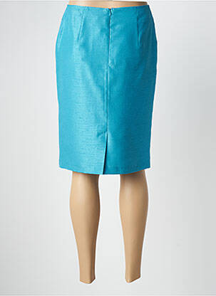 Jupe mi-longue taille à pinces bleu QUATTRO femme