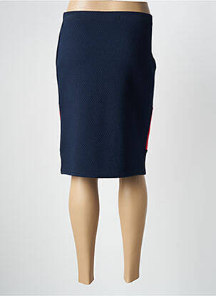 Jupe mi-longue stretch bleu QUATTRO femme